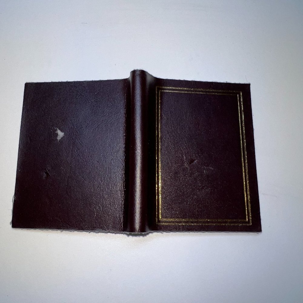 Vintage Mini Leather Pocket Photo Album